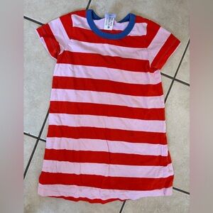 Hanna Andersson Red and Pink Striped Kids Casual Dress